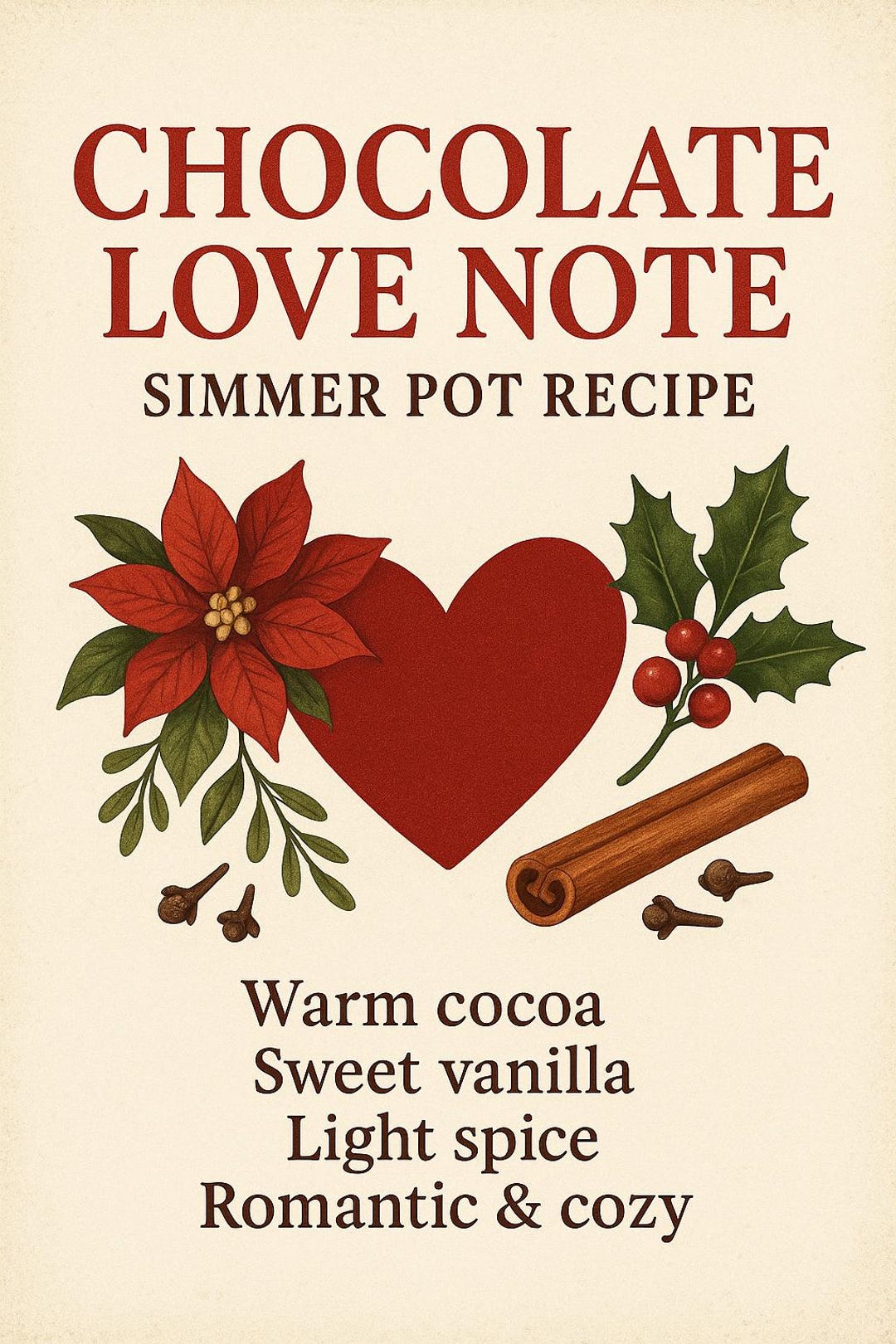 Pot Note Chocolate Love Note Simmer Pot Recipe - Etsy