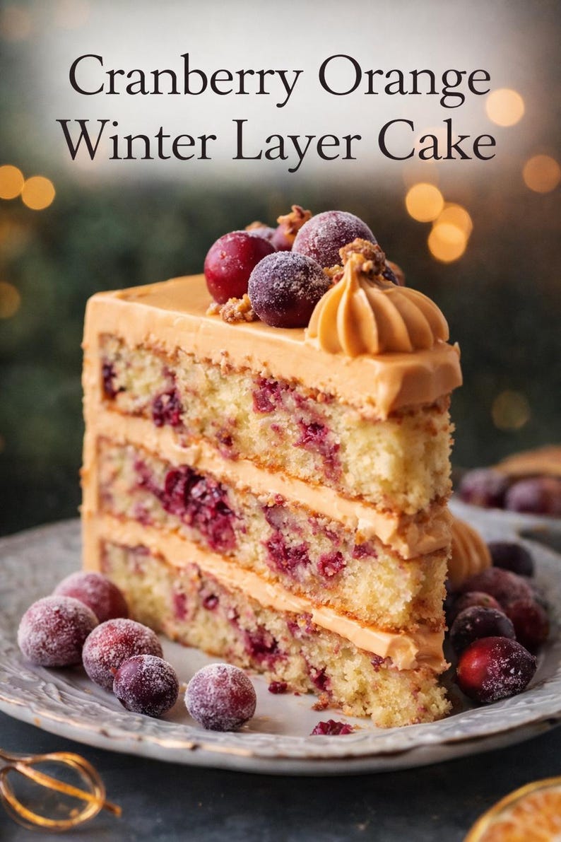 Cranberry Orange Winter Layer Cake Recipe - Etsy