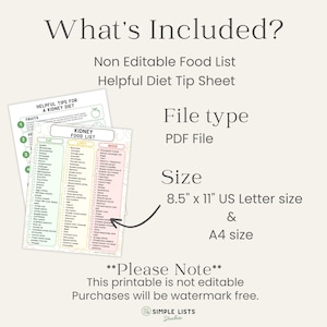 Kidney Food List Printable, Renal Diet Chart Eat Limit Avoid, Renal Nutrition Guide, Low Sodium Low Potassium, Kidney Friendly Grocery List image 6