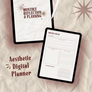 MONTHLY Reflection & Planning Digital Planner