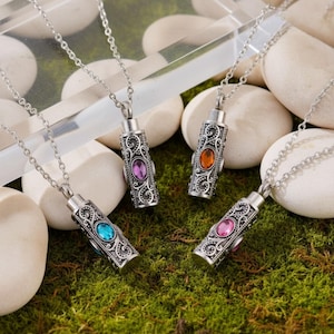Cremation Urn Necklace for Ashes, Stainless Steel Memorial Pendant, Keepsake Ash Holder, Pet or Human Ashes