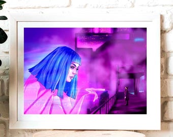 Blade Runner 2049 Wall Art | Cyberpunk Sci-Fi Movie Poster Decor