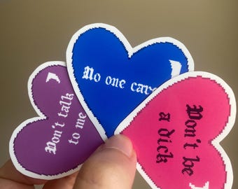 Pixel Heart Sticker Set | Snarky Gamer Vinyl Decals