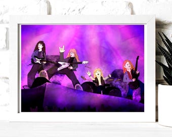 Metallica 80s Concert Print | Cliff Burton Era Wall Art | Thrash Metal Gig Poster | James Hetfield Fan Gift | Metalhead Room Decor
