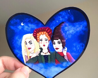 Hocus Pocus Sticker | Witchy Sisters Glossy Vinyl | Spooky Cute Halloween Sticker | Witchcore Art Decal