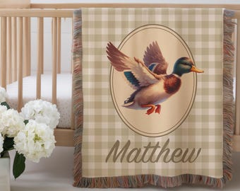 Individuelles Stockenten Enten Baby Decke Stockenten Kinderzimmer Dekor Baby Shower Geschenk Stockenten Enten Baby Name Decke Stockenten Kinderzimmer Geschenk