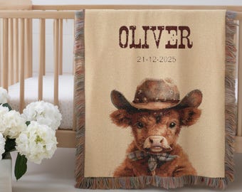 Cowboy Baby Decke, Baby Decke, Baby Decke, Baby Decke, Baby-Decke, Baby-Dusche-Geschenk, Western-Kinderzimmer-Decke, Kleinkind-Geschenk