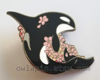Orca Killer Whale Enamel Pin 2 1/4"