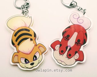 Growlithe Hisuian Form Pokemon Phone Charm Keychain - Cute Paws