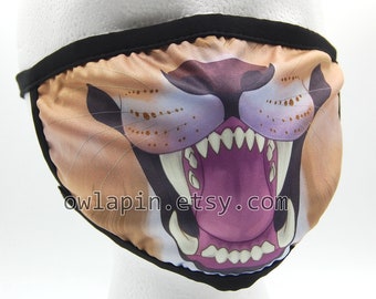 Lion Big Cat Dust Face Mask With Filter Pocket