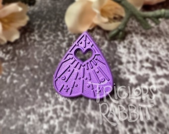 Pink Heart Ouija Planchette Mini Pin