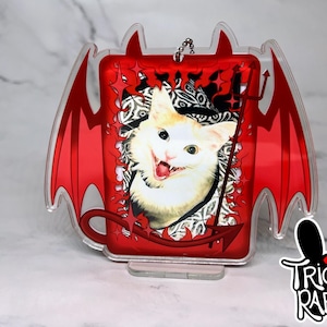 Devil Demon Photo Card Holder Keychain Standee