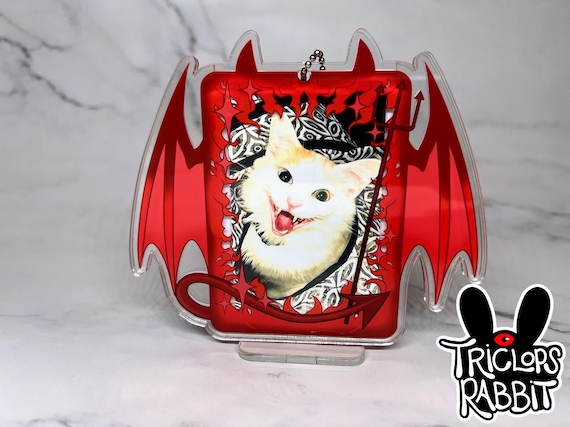Devil Demon Photo Card Holder Keychain Standee