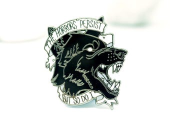 Black Wolf "The Horrors Persist" Enamel Pin
