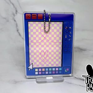 Computer Window MS Paint Photo Card Holder Keychain Standee