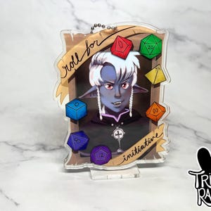 D&D DnD Dice Photo Card Holder Keychain Standee