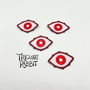 Small Red Eye Iron-On Patch