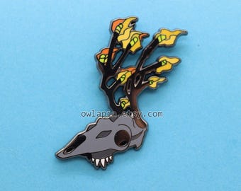 Burning Deer Enamel Pin