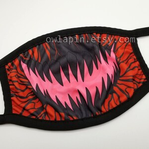 Red Monster Carnage Dust Face Mask With Filter Pocket