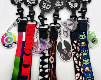 Eyes and Teeth - Neck and Wrist Lanyards with Keychain