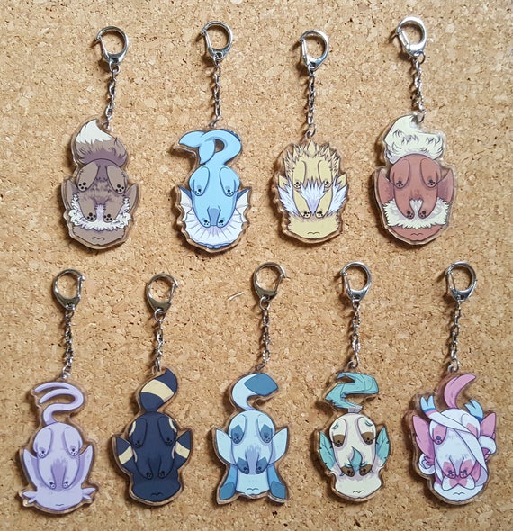 Eeveelutions Pokemon Acrylic Keychain