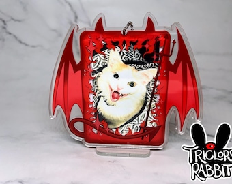 Devil Demon Photo Card Holder Keychain Standee