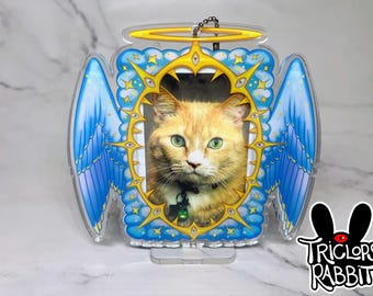 Angel Photo Card Holder Keychain Standee