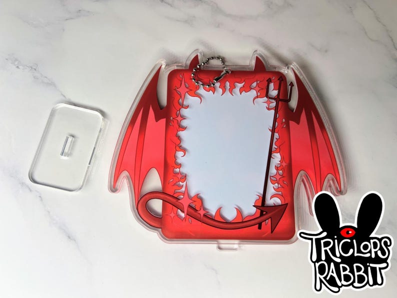 Devil Demon Photo Card Holder Keychain Standee