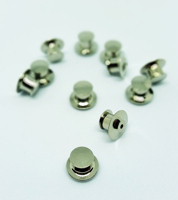 Locking Pin Backs-Enamel Pin Locking Backs 10 PCS (Silvery)