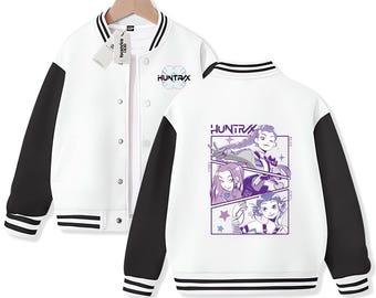 Veste Kpop Huntrix Style Baseball - Varsity Jacket Unisexe Avec Imprimé Anime - Pour Enfants Et Ados - Taille 100 à 160
