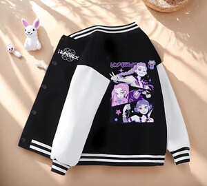 Survêtement KPop Huntrix Enfant 2 Pièces - Veste Varsity + Pantalon Jogging - Style Streetwear Y2K - Tailles 2 à 16 Ans