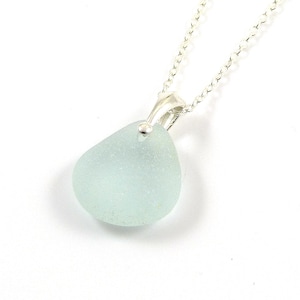 Sea Glass Necklace, Seafoam Sea Glass,  Sterling Silver Necklace,  Gift for Mom, English Sea Glass, MAREE, 16, 18, 20, 22 or 24 inch chain