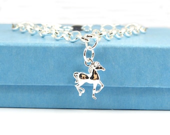 Sterling Silver Horse Bracelet | Horse Lover Gift | Pony Charm Bracelet | Equestrian Jewellery | Gift for Rider | 925 Silver Bracelet