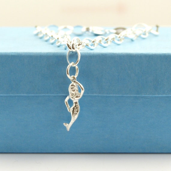 Sterling silver mermaid bracelet clearance