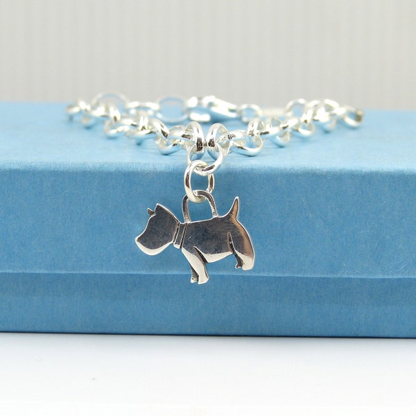 Scottie Dog Bracelet,  Dog Bracelet, Silver Dog Bracelet, Pet Bracelet, Pooch Bracelet, Silver Dog Jewellery, Dog Jewellery, Gift For Mum