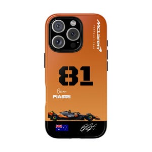 Oscar Piastri Phone Case, Tough Case for Racing Fans, Durable Phone Cover, Gift for Sports Enthusiast, Unique F1 Merchandise, Minimalistic