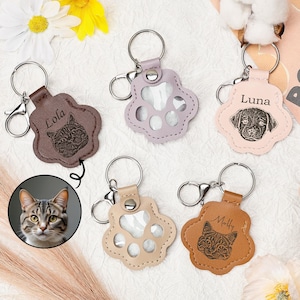 Personalized Pet Fur Memorial Keychain, Custom Leather Pet Hair Keepsake, Dog Cat Hair Storage, Memorial Key Ring, Pet Loss Tribute,Keychain