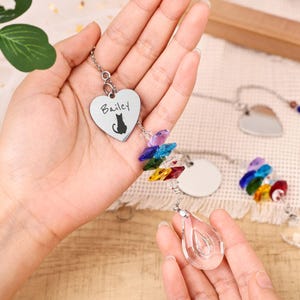 Rainbow Bridge Sun Catcher, Pet Memorial Gift, Personalized Pet Loss Ornament, Dog Cat Remembrance Keepsake, Pet Sympathy Gifts, Memorial