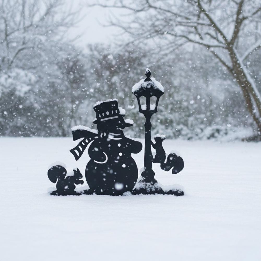32 Christmas Yard Decor Ideas for a Festive Lawn 7 Metal Snowman Yard Art, Christmas Garden Stake, Winter Outdoor Decor