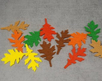 Felt Leaves, Fall Craft Pieces, Autumn Leaves, 12 Felt Leaf Shapes for Crafts, Wreaths, Hair Clips and More, Leaf Table Scatter, Autumn Leaf