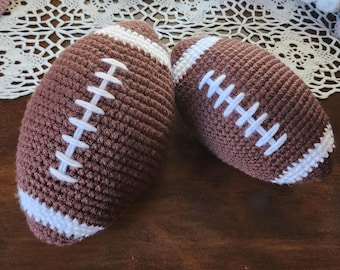 Football Crochet Pattern, American Football Ball Crochet Amigurumi Pattern by Rachael's Scraps, written in US Terminology