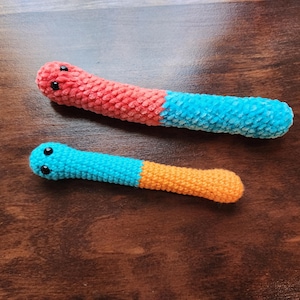 Gummy Worms Crochet Pattern, Crochet Amigurumi Pattern by Rachael's Scraps, written in US Terminology image 9
