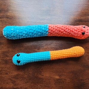 Gummy Worms Crochet Pattern, Crochet Amigurumi Pattern by Rachael's Scraps, written in US Terminology image 12