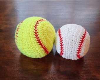 Realistic Baseball Softball Crochet Amigurumi Pattern (US Terminology)