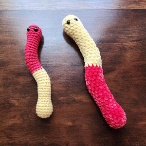 Gummy Worms Crochet Pattern, Crochet Amigurumi Pattern by Rachael's Scraps, written in US Terminology image 7