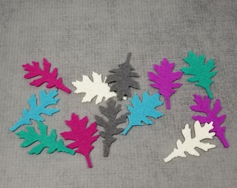 Felt Leaves, Fall Craft Pieces, Autumn Leaves, Felt Leaf Shapes for Crafts, Wreaths, Hair Clips and More, Leaf Table Scatter, 12 pieces