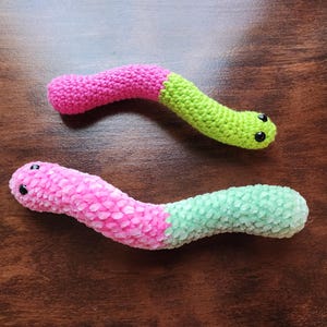 Gummy Worms Crochet Pattern, Crochet Amigurumi Pattern by Rachael's Scraps, written in US Terminology image 11