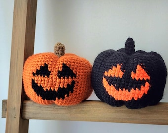 Mini Jack, Jack o Lantern Crochet Pattern, Crochet Amigurumi Pattern by Rachael's Scraps, written in US Terminology