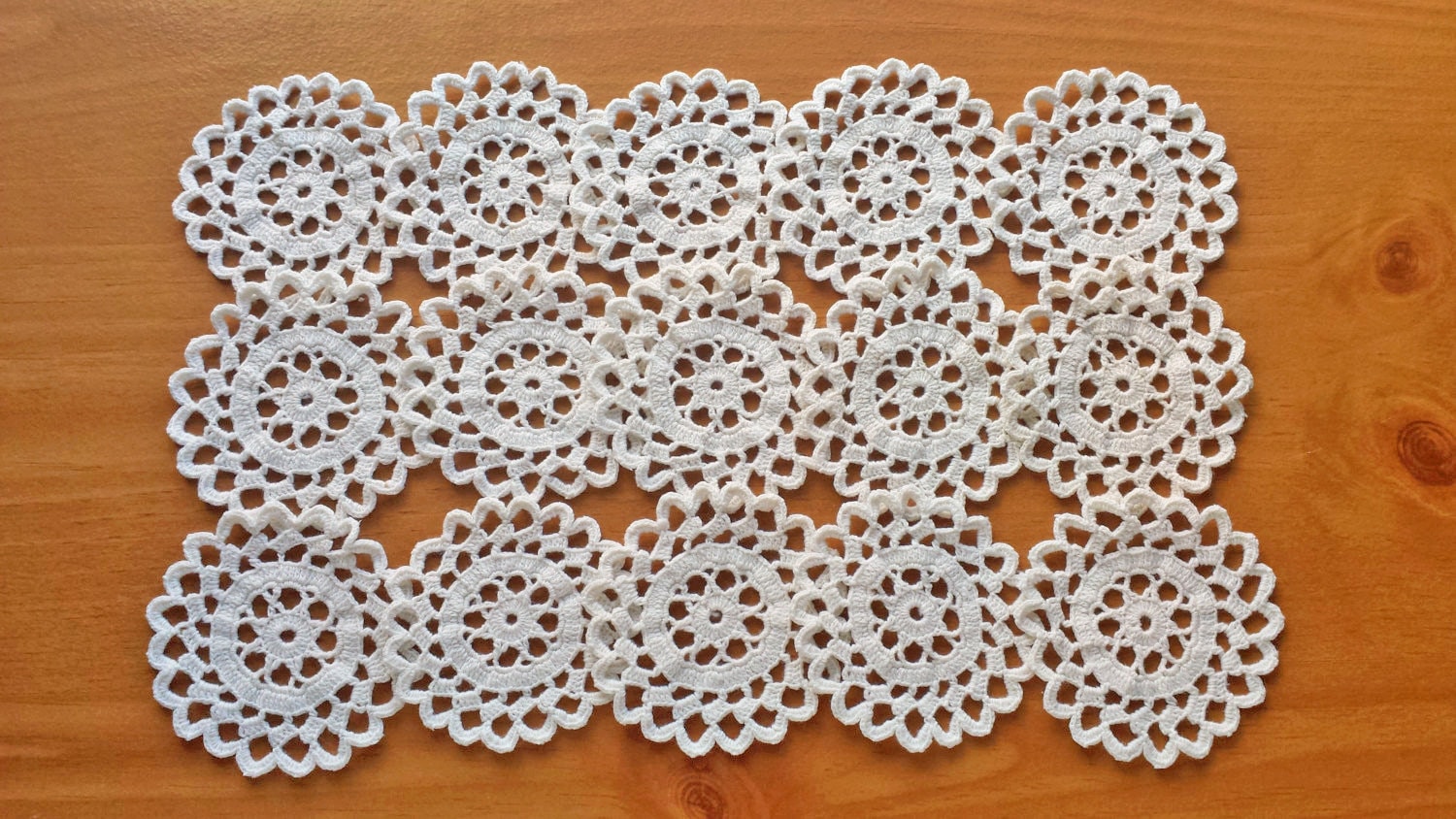 Vintage Crochet Doilies, Small Craft Doilies, Set of 15, White Color Crochet Doilies, 2 1/2 to 2 3/4 inch doilies