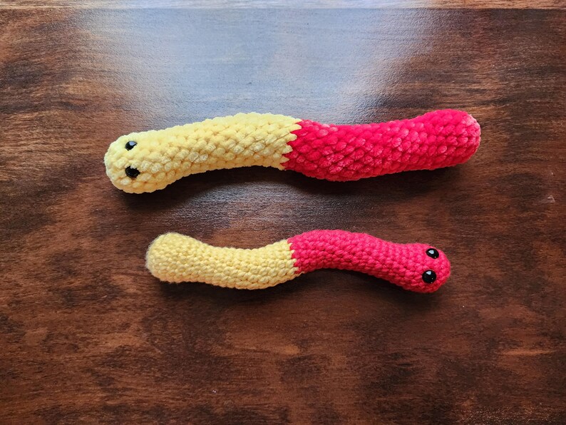 Gummy Worms Crochet Pattern, Crochet Amigurumi Pattern by Rachael's Scraps, written in US Terminology image 13